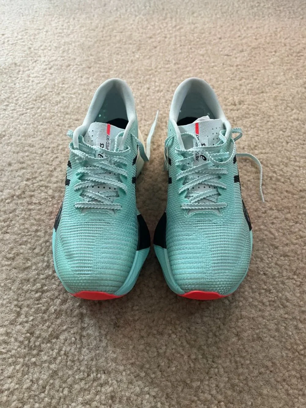 ASICS Metaspeed Sky Paris • Size 6M / 7.5W • Illuminate Mint/Black